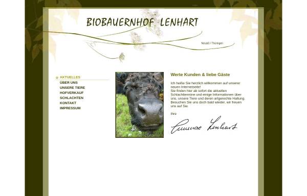 Vorschau von www.biobauer.derpcfreak.de, Biobauernhof Lenhart