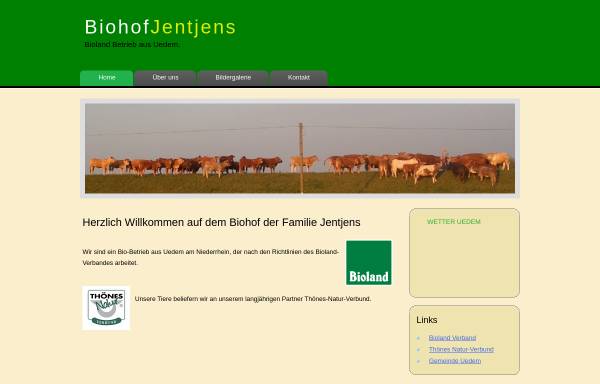 Vorschau von www.biohof-jentjens.de, Biohof Jentjens