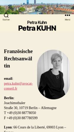 Vorschau der mobilen Webseite petra-kuhn.de, Kuhn Petra