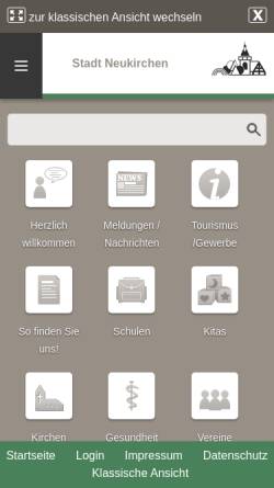 Vorschau der mobilen Webseite www.neukirchen.de, Neukirchen im Knüllgebirge