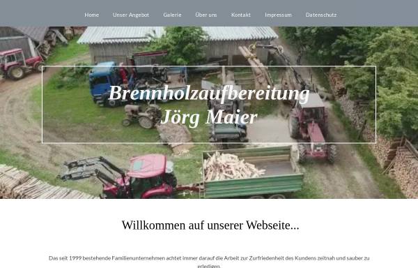 Vorschau von www.brennholzaufbereitung.de, Brennholzaufbereitung Jörg Maier