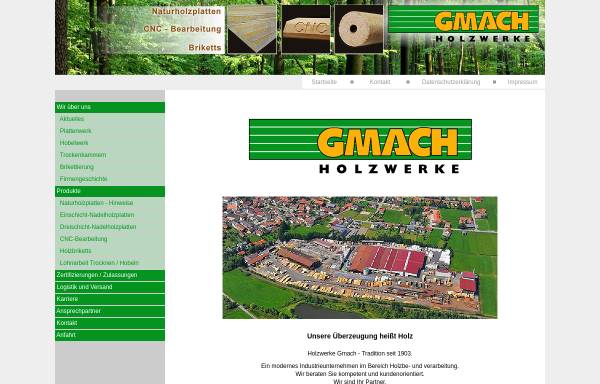 Vorschau von www.holzwerke-gmach.de, Holzwerke Gmach GmbH & Co. KG