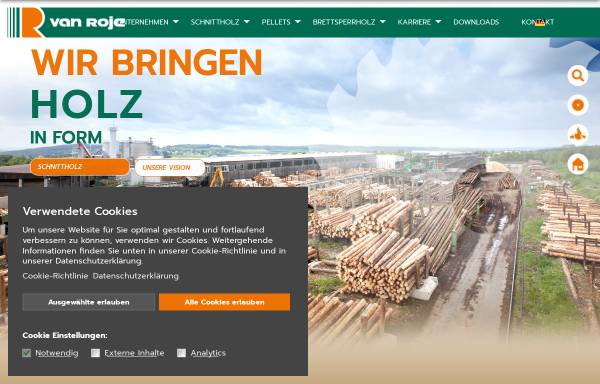 Vorschau von www.van-roje.de, I. van Roje & Sohn Sägewerk und Holzhandlung GmbH & Co. KG