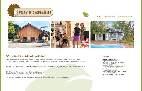 Vorschau von www.holz-muenchen.de, Sägewerk & Holzhandel, Inh. Valentin Angermüller