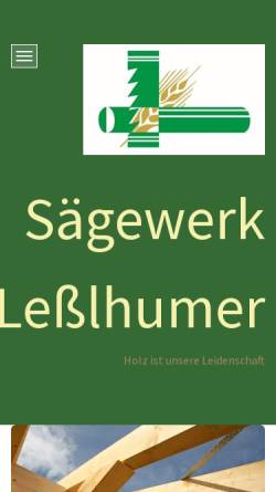 Vorschau der mobilen Webseite www.lesslhumer.at, Sägewerk Leßlhumer, Inh. Werner Leßlhumer