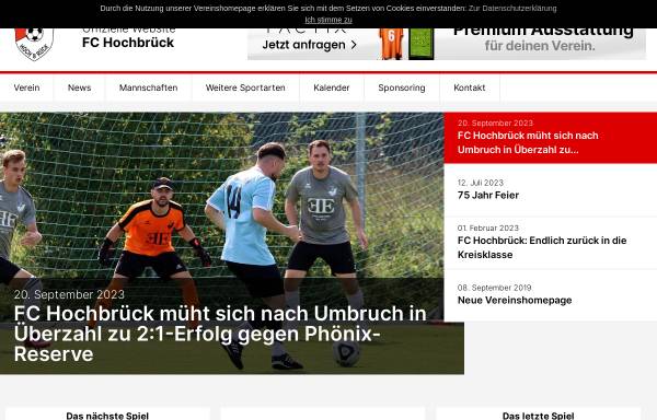 Vorschau von www.fc-hochbrueck.de, FC Hochbrück e.V.