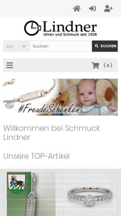 Vorschau der mobilen Webseite www.cyberschmuckshop.de, Cyberschmuckshop, Gertraud Lindner
