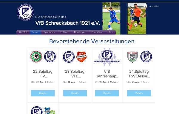 Vorschau von www.vfb-schrecksbach.de, VfB Schrecksbach 1921 e.V.
