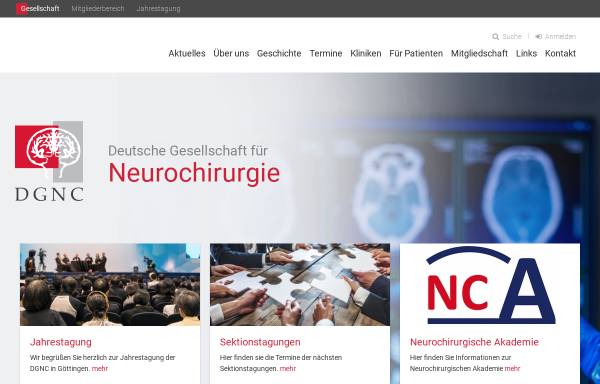 Vorschau von www.dgnc.de, Deutsche Gesellschaft für Neurochirurgie DGNC