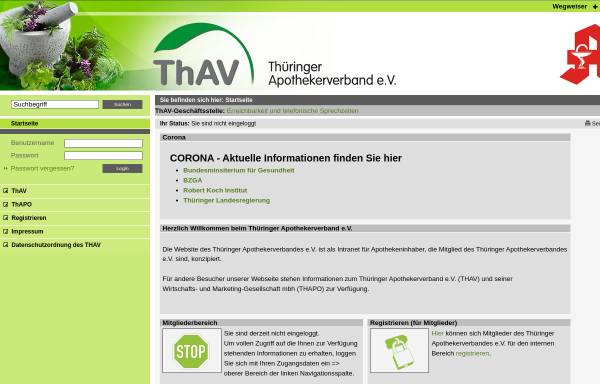 Vorschau von www.thueringer-apotheken.de, Thüringer Apothekenportal
