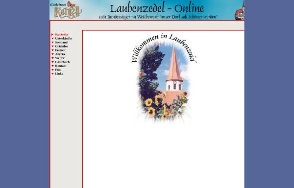 Vorschau von www.laubenzedel.de, Gästehaus Laubenzedel