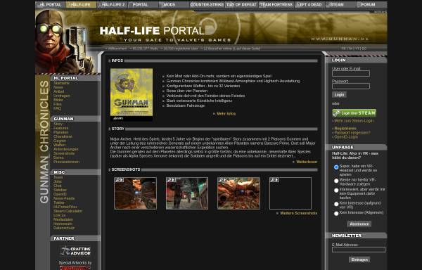 Vorschau von www.hlportal.de, Half-Life Portal: Gunman Chronicles