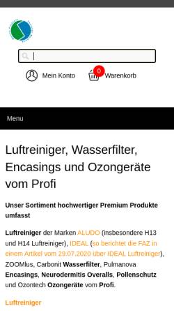 Vorschau der mobilen Webseite www.allergiker-laden.de, Nature Products, Thorsten Morbach