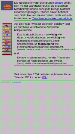 Vorschau der mobilen Webseite www.de-te-be.net, [de.talk.bizarre] detebe-Zentrale