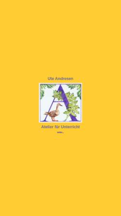 Vorschau der mobilen Webseite ute-andresen.de, Atelier für Unterricht - Ute Andresen