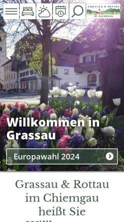 Vorschau der mobilen Webseite www.grassau.de, Grassau