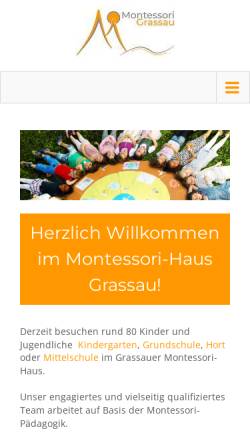 Vorschau der mobilen Webseite www.montessori-chiemgau.de, Montessori-Schule Grassau / Chiemgau