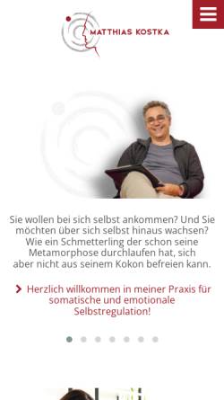 Vorschau der mobilen Webseite syhom.de, Praxis für somatische und emotionale Selbstregulation