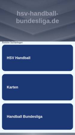 Vorschau der mobilen Webseite www.hsv-handball-bundesliga.de, HSV Handball