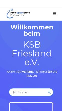 Vorschau der mobilen Webseite ksb-friesland.de, Kreissportbund Friesland e.V.