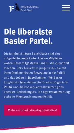 Vorschau der mobilen Webseite www.jfbs.ch, Jungfreisinnige Basel-Stadt
