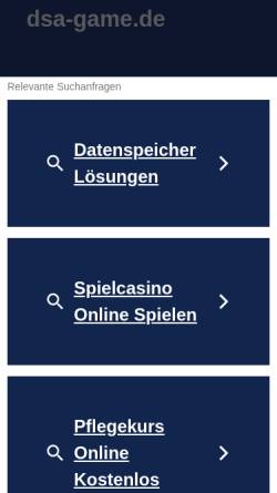 Vorschau der mobilen Webseite www.dsa-game.de, Drakensang