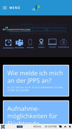 Vorschau der mobilen Webseite www.jpp-schule.de, Kaufmännische Schule Schorndorf