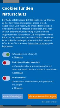 Vorschau der mobilen Webseite nrw.nabu.de, NABU Naturschutzbund Nordrhein-Westfalen (NRW) e.V.