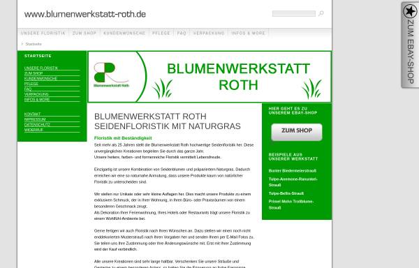 Vorschau von www.blumenwerkstatt-roth.de, Blumenwerkstatt Roth