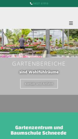 Vorschau der mobilen Webseite www.schneede-gartenzentrum.de, Heinrich Schneede GmbH