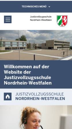 Vorschau der mobilen Webseite www.jvs.nrw.de, Justizvollzugsschule Nordrhein-Westfalen