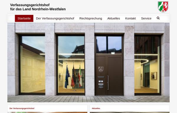 Vorschau von www.vgh.nrw.de, Verfassungsgerichtshof für das Land Nordrhein-Westfalen (VGH NRW)