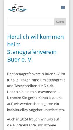 Vorschau der mobilen Webseite www.steno.de, Bildungsstätte Emscher-Lippe des Stenografenvereins Buer e.V.