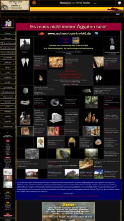Vorschau der mobilen Webseite www.archaeologie-krefeld.de, Archäologie in Krefeld