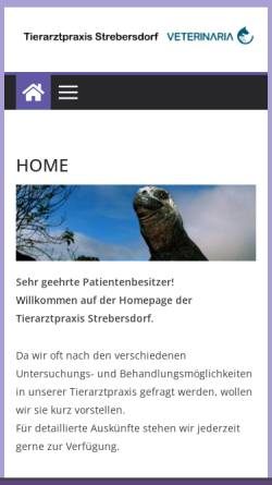 Vorschau der mobilen Webseite www.kleintierklinik.at, Tierklinik Strebersdorf