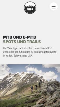 Vorschau der mobilen Webseite www.mountainbiker.it, Mountainbiken in den italienischen Alpen