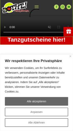 Vorschau der mobilen Webseite www.tanzschule-bothe.de, Tanzschule Bothe - ADTV Tanzschule Familie Bothe GbR