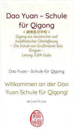 Vorschau der mobilen Webseite www.qigong-daoyuan.net, Dao Yuan - Schule für Qigong