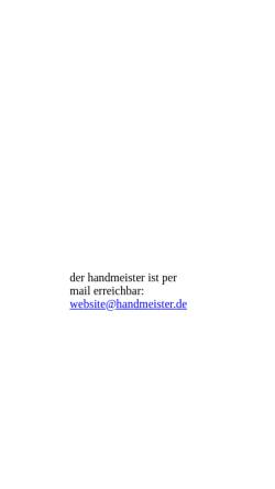 Vorschau der mobilen Webseite www.diehandmeister.de, Die Handmeister