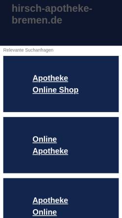 Vorschau der mobilen Webseite www.hirsch-apotheke-bremen.de, Hirsch-Apotheke Bremen
