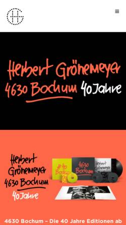 Vorschau der mobilen Webseite www.groenemeyer.de, Herbert Grönemeyer