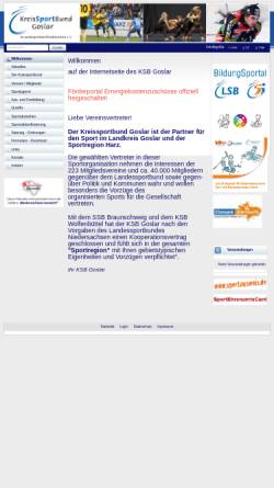 Vorschau der mobilen Webseite www.ksb-goslar.de, Kreissportbund Goslar e.V.