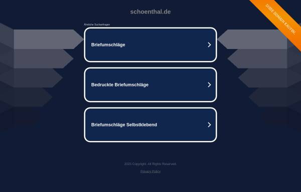 Vorschau von www.schoenthal.de, Schönthal GmbH