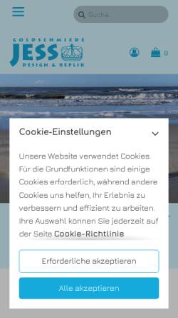 Vorschau der mobilen Webseite www.goldoro.de, Goldschmiede Jess