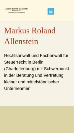 Vorschau der mobilen Webseite www.allenstein.de, Allenstein, Markus Roland