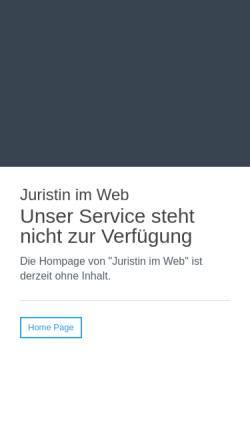 Vorschau der mobilen Webseite juristin-im-web.de, Rechtsanwältin Hilgemann