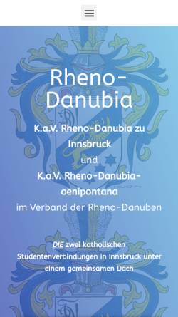 Vorschau der mobilen Webseite www.rheno-danubia.com, Rheno-Danubia Innsbruck