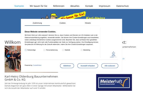 Vorschau von www.oldenburg-bau.de, Oldenburg Bauunternehmen GmbH & Co.KG