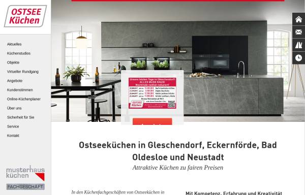 Vorschau von www.ostseekuechen.de, Ostseeküchen GmbH