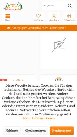 Vorschau der mobilen Webseite www.erzgebirge-geschenke.de, Schlettau-Online - Sven Ziller